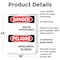Signmission Sodium Hypochlorite-Hipoclorito De Sodio Danger Sign, Plastic, 18in W x 24in L, 2PK OS-2PACK-DS-P-1824-VS-2042 - alternate 4